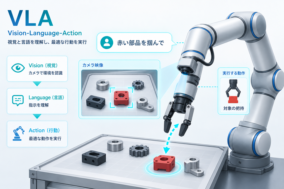 視覚と言語からロボットアームの動作を生成するVLA